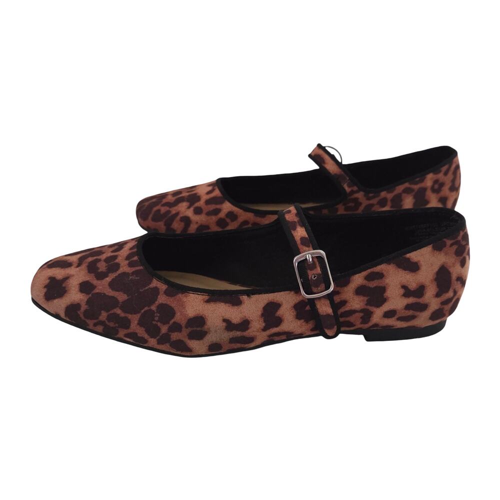 NWT Time and Tru | Leopard Animal Print Mary Jane Flat Shoes Preppy